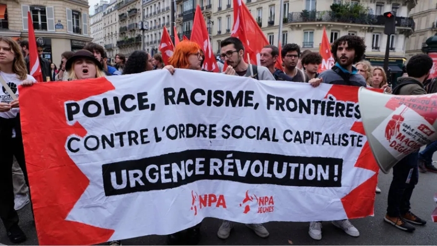 مواجهات بين متظاهرين وقوات الامن الفرنسية خلال احتجاجات على عنف الشرطة