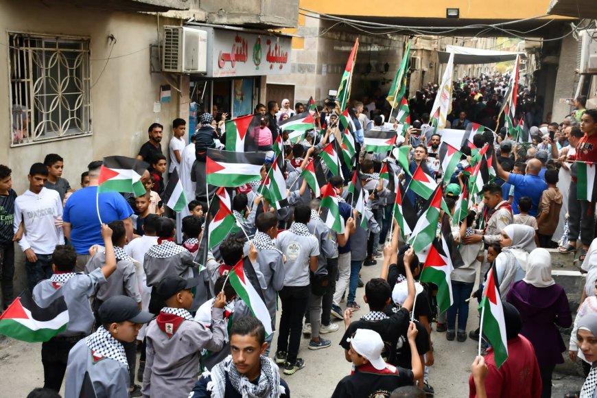 سوريا: مخيم جرمانا للاجئين الفلسطينيين يغضب لغزة
