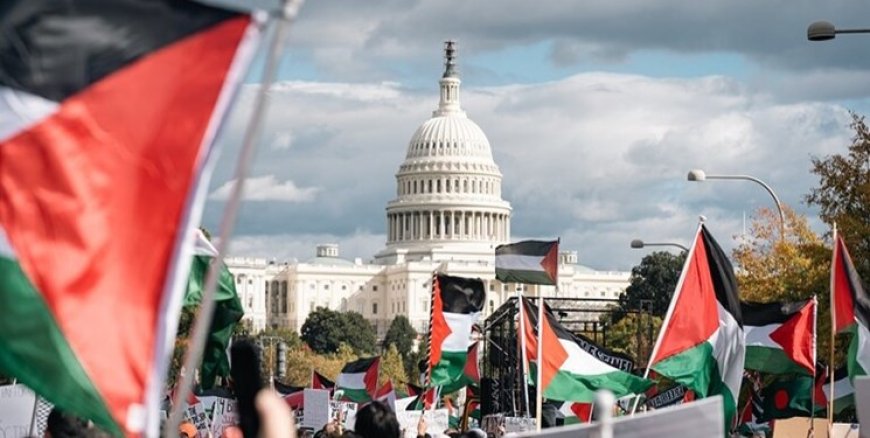 أكثر من 100 ألف شخص يتظاهرون في واشنطن دعما لفلسطين