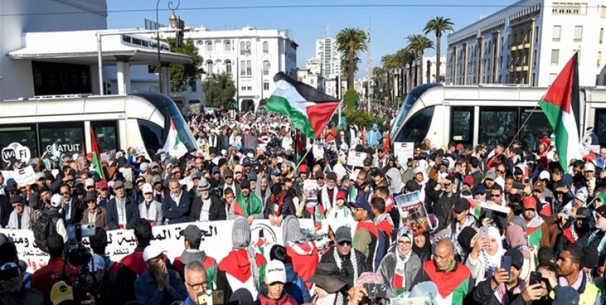 المغرب.. تظاهرات حاشدة للمطالبة بقطع العلاقات مع "إسرائيل"