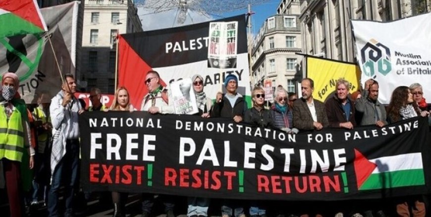 "أوقفوا الإبادة الجماعية".. تظاهرة حاشدة في مدريد لدعم فلسطين