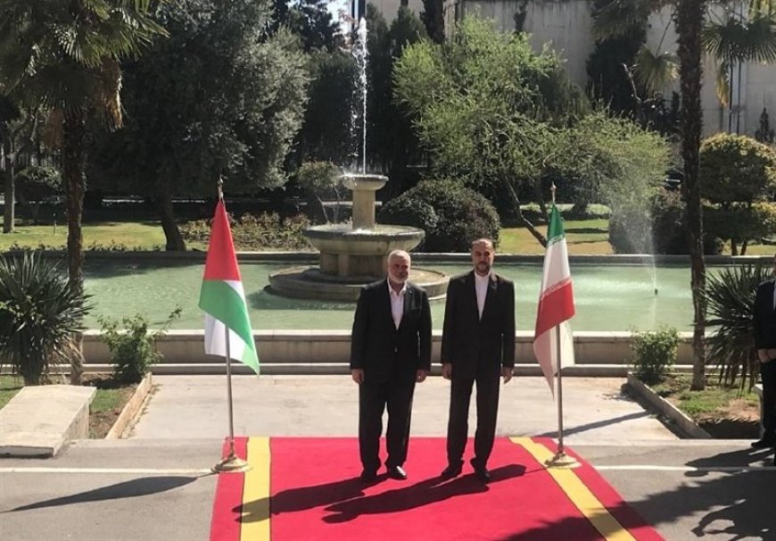 وزير الخارجية الايراني يستقبل اسماعيل هنية بطهران